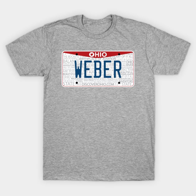 State of Ohio custom Weber vanity license plate T-Shirt by zavod44